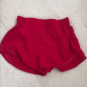 Red lululemon hottie hot Shorts